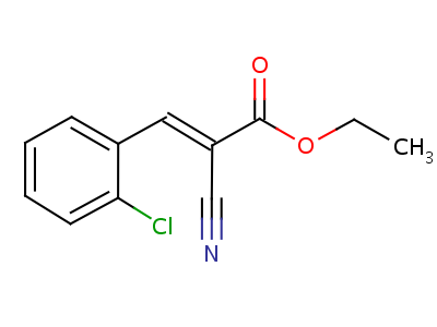 2-Propenoic acid,3-(2-chlorophenyl)-2-cyano-, ethyl esterStructure,14561-93-4Structure 2-Propenoic acid,3-(2-chlorophenyl)-2-cyano-, ethyl ester Structure,14561-93-4Structure