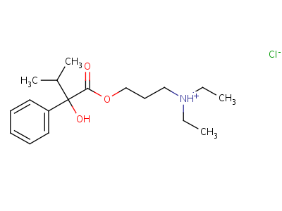Benzeneacetic acid, a-hydroxy-a-(1-methylethyl)-,3-(diethylamino)propyl ester, hydrochloride (1:1)Structure,15422-00-1Structure Benzeneacetic acid, a-hydroxy-a-(1-methylethyl)-,3-(diethylamino)propyl ester, hydrochloride (1:1) Structure,15422-00-1Structure