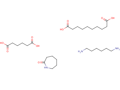 Decanedioic acid, polymer with hexahydro-2h-azepin-2-one, 1,6-hexanediamine and hexanedioic acidStructure,25191-90-6Structure Decanedioic acid, polymer with hexahydro-2h-azepin-2-one, 1,6-hexanediamine and hexanedioic acid Structure,25191-90-6Structure
