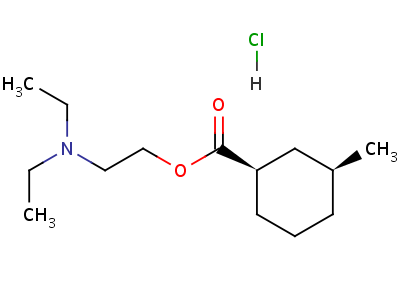 Cyclohexanecarboxylicacid, 3-methyl-, 2-(diethylamino)ethyl ester hydrochloride, cis-(8ci)Structure,28657-02-5Structure Cyclohexanecarboxylicacid, 3-methyl-, 2-(diethylamino)ethyl ester hydrochloride, cis-(8ci) Structure,28657-02-5Structure