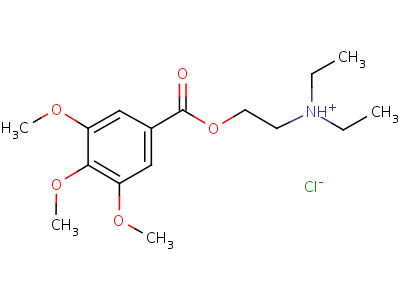 3,4,5-Trimethoxybenzoic acid 2-(diethylamino)ethyl ester hydrochlorideStructure,4304-21-6Structure 3,4,5-Trimethoxybenzoic acid 2-(diethylamino)ethyl ester hydrochloride Structure,4304-21-6Structure