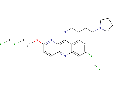 Benzo(b)-1,5-naphthyridin-10-amine, 7-chloro-2-methoxy-n-(4-(1-pyrrolidinyl)butyl)-, trihydrochlorideStructure,66748-23-0Structure Benzo(b)-1,5-naphthyridin-10-amine, 7-chloro-2-methoxy-n-(4-(1-pyrrolidinyl)butyl)-, trihydrochloride Structure,66748-23-0Structure