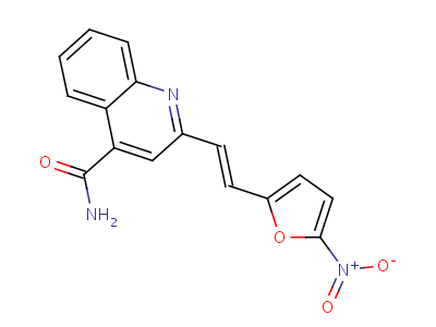 4-Quinolinecarboxamide, 2-(5-nitro-2-furylvinyl)-Structure,798-64-1Structure 4-Quinolinecarboxamide, 2-(5-nitro-2-furylvinyl)- Structure,798-64-1Structure