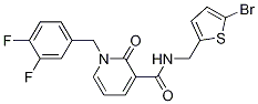 N-((5-bromothiophen-2-yl)methyl)-1-(3,4-difluorobenzyl)-2-oxo-1,2-dihydropyridine-3-carboxamideStructure,1001413-88-2Structure N-((5-bromothiophen-2-yl)methyl)-1-(3,4-difluorobenzyl)-2-oxo-1,2-dihydropyridine-3-carboxamide Structure,1001413-88-2Structure