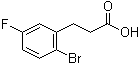 2-Bromo-5-fluorobenzenepropanoic acidStructure,1003048-71-2Structure 2-Bromo-5-fluorobenzenepropanoic acid Structure,1003048-71-2Structure