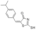 (5E)-5-(4-Isopropylbenzylidene)-2-mercapto-1,3-thiazol-4(5H)-oneStructure,100393-19-9Structure (5E)-5-(4-Isopropylbenzylidene)-2-mercapto-1,3-thiazol-4(5H)-one Structure,100393-19-9Structure
