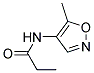 N-(5-甲基-4-異噁唑基)丙酰胺結(jié)構(gòu)式_100499-64-7結(jié)構(gòu)式