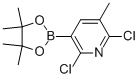 2,6-Dichloro-3-methyl-5-(4,4,5,5-tetramethyl-1,3,2-dioxaborolan-2-yl)-pyridineStructure,1010101-09-3Structure 2,6-Dichloro-3-methyl-5-(4,4,5,5-tetramethyl-1,3,2-dioxaborolan-2-yl)-pyridine Structure,1010101-09-3Structure