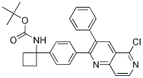 1-(4-(5-氯-3-苯基-1,6-萘啶-2-基)苯基)環(huán)丁基氨基甲酸叔丁酯結(jié)構(gòu)式_1032349-99-7結(jié)構(gòu)式
