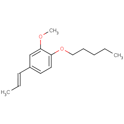 Benzene, 2-methoxy-1-(pentyloxy)-4-(1-propenyl)-Structure,10484-36-3Structure Benzene, 2-methoxy-1-(pentyloxy)-4-(1-propenyl)- Structure,10484-36-3Structure