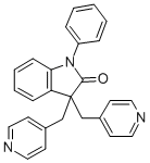 1,3-Dihydro-1-phenyl-3,3-bis(4-pyridinylmethyl)-2h-indol-2-one dihydrochlorideStructure,105431-72-9Structure 1,3-Dihydro-1-phenyl-3,3-bis(4-pyridinylmethyl)-2h-indol-2-one dihydrochloride Structure,105431-72-9Structure