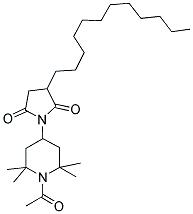 N-(1-乙?；?2,2,6,6-四甲基-4-哌啶基)-2-十二基琥珀酰亞胺結(jié)構(gòu)式_106917-31-1結(jié)構(gòu)式