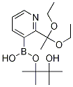 2-(1,1-Diethoxyethyl)pyridine-3-boronic acid pinacol esterStructure,1073355-12-0Structure 2-(1,1-Diethoxyethyl)pyridine-3-boronic acid pinacol ester Structure,1073355-12-0Structure