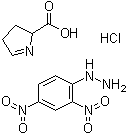 (2,4-Dinitrophenyl)hydrazine 3,4-dihydro-2h-pyrrole-2-carboxylate hydrochlorideStructure,108321-37-5Structure (2,4-Dinitrophenyl)hydrazine 3,4-dihydro-2h-pyrrole-2-carboxylate hydrochloride Structure,108321-37-5Structure