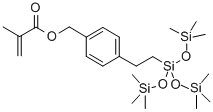 Methacryloxymethylphenethyltris(trimethylsiloxy)silane,mixed isomersStructure,108587-59-3Structure Methacryloxymethylphenethyltris(trimethylsiloxy)silane,mixed isomers Structure,108587-59-3Structure