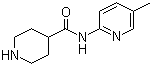 N-(5-甲基-2-吡啶)-4-哌啶羧酰胺結構式_110105-97-0結構式