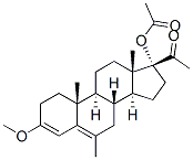 17-Hydroxy-3-methoxy-6-methylpregna-3,5-dien-20-one acetate Structure,1104-99-0Structure