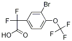 2-(3-Bromo-4-(trifluoromethoxy)phenyl)-2,2-difluoroacetic acidStructure,1133116-05-8Structure 2-(3-Bromo-4-(trifluoromethoxy)phenyl)-2,2-difluoroacetic acid Structure,1133116-05-8Structure