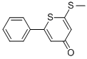 2-Methylthio-6-phenyl-4h-thiopyran-4-oneStructure,113544-16-4Structure 2-Methylthio-6-phenyl-4h-thiopyran-4-one Structure,113544-16-4Structure