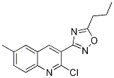 2-Chloro-6-methyl-3-(5-propyl-1,2,4-oxadiazol-3-yl)quinolineStructure,1142201-71-5Structure 2-Chloro-6-methyl-3-(5-propyl-1,2,4-oxadiazol-3-yl)quinoline Structure,1142201-71-5Structure