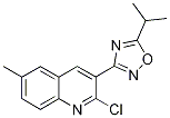 2-Chloro-3-(5-isopropyl-1,2,4-oxadiazol-3-yl)-6-methylquinolineStructure,1142201-76-0Structure 2-Chloro-3-(5-isopropyl-1,2,4-oxadiazol-3-yl)-6-methylquinoline Structure,1142201-76-0Structure