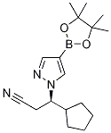 (BETAR)-BETA-環(huán)戊基-4-(4,4,5,5-四甲基-1,3,2-二噁硼烷-2-基)-1H-吡唑-1-丙腈結構式_1146629-84-6結構式