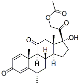 (6Alpha)-17-hydroxy-6-methyl-3,11,20-trioxopregna-1,4-dien-21-yl acetateStructure,115321-98-7Structure (6Alpha)-17-hydroxy-6-methyl-3,11,20-trioxopregna-1,4-dien-21-yl acetate Structure,115321-98-7Structure