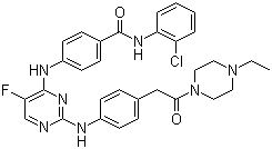 N-(2-Chlorophenyl)-4-(2-(4-(2-(4-ethylpiperazin-1-yl)-2-oxoethyl)phenylamino)-5-fluoropyrimidin-4-ylamino)benzamideStructure,1158838-45-9Structure N-(2-Chlorophenyl)-4-(2-(4-(2-(4-ethylpiperazin-1-yl)-2-oxoethyl)phenylamino)-5-fluoropyrimidin-4-ylamino)benzamide Structure,1158838-45-9Structure