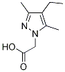 (4-Ethyl-3,5-dimethyl-1H-pyrazol-1-yl)acetic acidStructure,1177352-85-0Structure (4-Ethyl-3,5-dimethyl-1H-pyrazol-1-yl)acetic acid Structure,1177352-85-0Structure