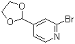 2-Bromo-4-(1,3-dioxolan-2-yl)pyridineStructure,118289-18-2Structure 2-Bromo-4-(1,3-dioxolan-2-yl)pyridine Structure,118289-18-2Structure