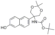 5-(6-羥基萘-2-基)-2,2-二甲基-1,3-二噁烷-5-基氨基甲酸叔丁酯結(jié)構(gòu)式_1206676-79-0結(jié)構(gòu)式