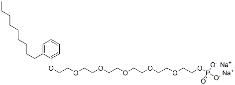 Disodium 17-(nonylphenoxy)-3,6,9,12,15-pentaoxaheptadecan-1-yl phosphateStructure,12068-19-8Structure Disodium 17-(nonylphenoxy)-3,6,9,12,15-pentaoxaheptadecan-1-yl phosphate Structure,12068-19-8Structure