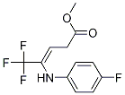 Methyl 5,5,5-trifluoro-4-(4-fluorophenylamino)pent-3-enoateStructure,1224599-54-5Structure Methyl 5,5,5-trifluoro-4-(4-fluorophenylamino)pent-3-enoate Structure,1224599-54-5Structure