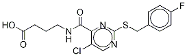 4-(5-Chloro-2-((4-fluorobenzyl)thio)pyrimidine-4-carboxamido)butanoic acidStructure,1225162-49-1Structure 4-(5-Chloro-2-((4-fluorobenzyl)thio)pyrimidine-4-carboxamido)butanoic acid Structure,1225162-49-1Structure