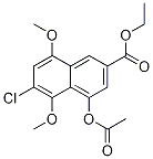 4-(Acetyloxy)-6-chloro-5,8-dimethoxy-2-naphthalenecarboxylic acid ethyl esterStructure,124010-11-3Structure 4-(Acetyloxy)-6-chloro-5,8-dimethoxy-2-naphthalenecarboxylic acid ethyl ester Structure,124010-11-3Structure