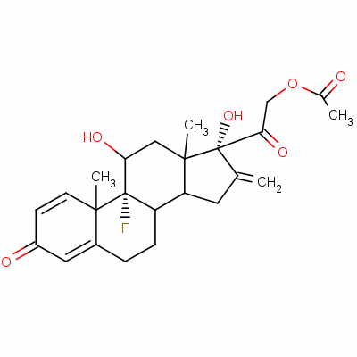 9-Fluoro-11beta,17,21-trihydroxy-16-methylenepregna-1,4-diene-3,20-dione 21-acetateStructure,1255-35-2Structure 9-Fluoro-11beta,17,21-trihydroxy-16-methylenepregna-1,4-diene-3,20-dione 21-acetate Structure,1255-35-2Structure