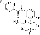 N-(3-((4aS,7aS)-2-氨基-4a,5,7,7a-四氫-4H-呋喃并[3,4-d][1,3]噻嗪-7a-基)-4-氟苯基)-5-氟吡啶甲酰胺結(jié)構(gòu)式_1262036-50-9結(jié)構(gòu)式