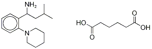 3-Methyl-1-(2-(1-piperidinyl)phenyl)butylamine adipate (1:5)Structure,1262393-01-0Structure 3-Methyl-1-(2-(1-piperidinyl)phenyl)butylamine adipate (1:5) Structure,1262393-01-0Structure