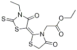 2-(3-乙基-4-氧代-2-硫氧代-5-噻唑啉基)-4-氧代-3-噻唑烷乙酸乙酯結(jié)構(gòu)式_1309456-13-0結(jié)構(gòu)式