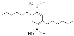 2,5-Bis(hexyl)-1,4-benzenebis(boronic acid)Structure,131117-66-3Structure 2,5-Bis(hexyl)-1,4-benzenebis(boronic acid) Structure,131117-66-3Structure