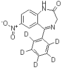 7-Nitro-5-(<Sup>2</Sup>H<Sub>5</Sub>)Phenyl-1,3-Dihydro-2H-1,4-Benzodiazepin-2-OneStructure,136765-45-2Structure 7-Nitro-5-(<Sup>2</Sup>H<Sub>5</Sub>)Phenyl-1,3-Dihydro-2H-1,4-Benzodiazepin-2-One Structure,136765-45-2Structure