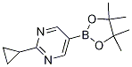 2-Cyclopropyl-5-(4,4,5,5-tetramethyl-1,3,2-dioxaborolan-2-yl)pyrimidineStructure,1375301-91-9Structure 2-Cyclopropyl-5-(4,4,5,5-tetramethyl-1,3,2-dioxaborolan-2-yl)pyrimidine Structure,1375301-91-9Structure