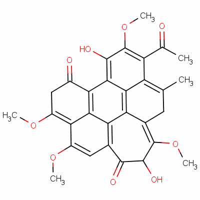 竹紅菌丙素;結(jié)構(gòu)式_137592-26-8結(jié)構(gòu)式