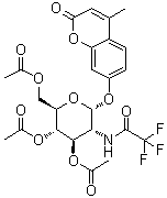 4-甲基-7-[[3,4,6-三-O-乙酰基-2-脫氧-2-[(三氟乙?；?氨基]-ALPHA-D-吡喃葡萄糖基]氧基]-2H-1-苯并吡喃-2-酮結(jié)構(gòu)式_137686-92-1結(jié)構(gòu)式