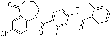 N-[4-[(7-氯-2,3,4,5-四氫-5-氧代-1H-1-苯并氮雜卓-1-基)羰基]-3-甲基苯基]-2-甲基苯甲酰胺結(jié)構(gòu)式_137973-76-3結(jié)構(gòu)式