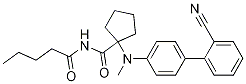 N-[(2-氰基[1,1-聯(lián)苯]-4-基)甲基]-1-[(1-氧代戊基)氨基]環(huán)戊烷羧酰胺結(jié)構(gòu)式_141745-71-3結(jié)構(gòu)式