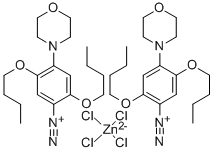 2,5-Dibutoxy-4-(morpholin-4-yl)benzenediazonium tetrachlorozincate (2:1)Structure,14726-58-0Structure 2,5-Dibutoxy-4-(morpholin-4-yl)benzenediazonium tetrachlorozincate (2:1) Structure,14726-58-0Structure