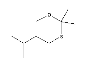 1,3-Oxathiane,2,2-dimethyl-5-(1-methylethyl)-(9ci)Structure,147354-43-6Structure 1,3-Oxathiane,2,2-dimethyl-5-(1-methylethyl)-(9ci) Structure,147354-43-6Structure