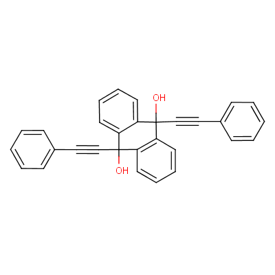 9,10-Anthracenediol,9,10-dihydro-9,10-bis(2-phenylethynyl)-Structure,14825-85-5Structure 9,10-Anthracenediol,9,10-dihydro-9,10-bis(2-phenylethynyl)- Structure,14825-85-5Structure