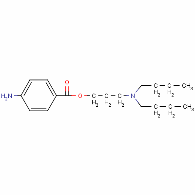 1-Propanol, 3-(dibutylamino)-, 4-aminobenzoate (ester)Structure,149-16-6Structure 1-Propanol, 3-(dibutylamino)-, 4-aminobenzoate (ester) Structure,149-16-6Structure